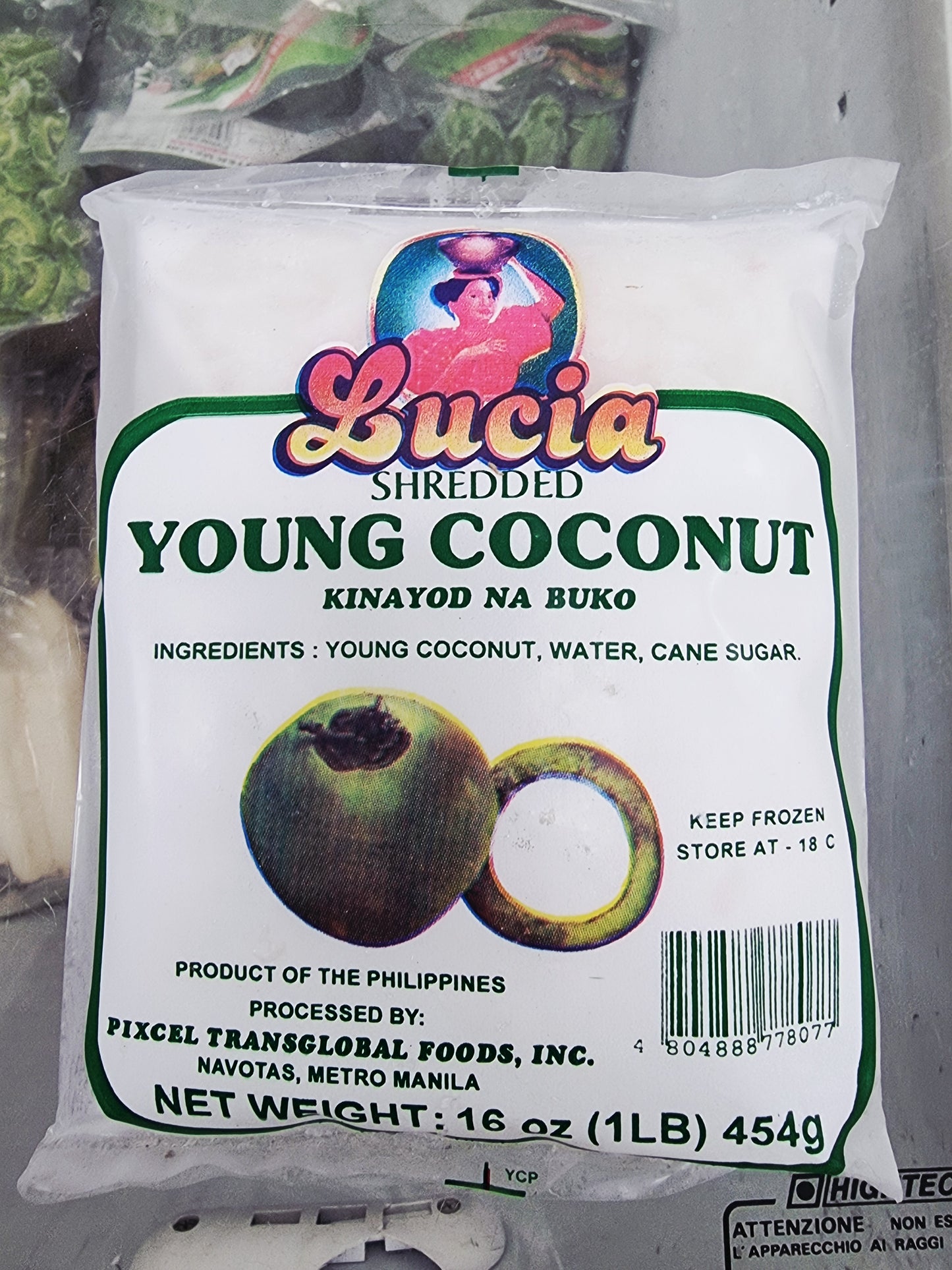 Frozen Lucia SHREDDED YOUNG Coconut 454g