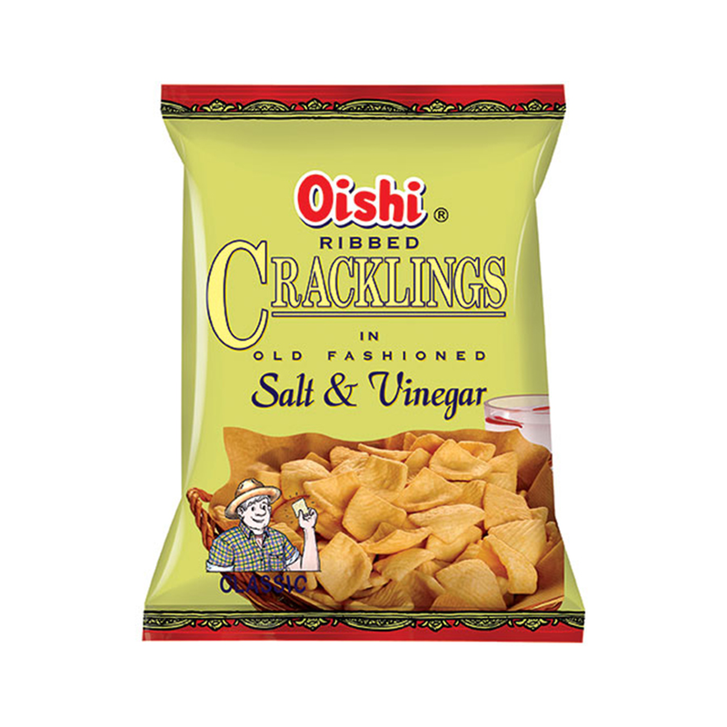 Oishi Ribbed Cracklings Salt and Vinegar | 2 Sizes