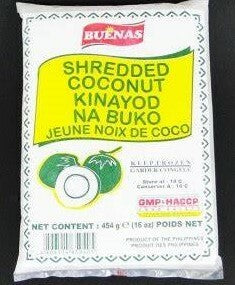 Buenas Frozen SHREDDED YOUNG Coconut 454g