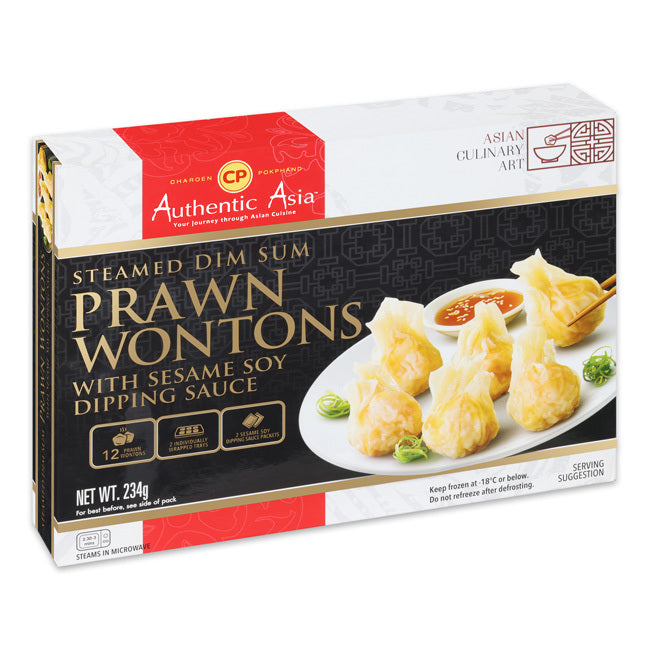 CP Authentic Asia Steamed Dim Sum Prawn Wontons 234g