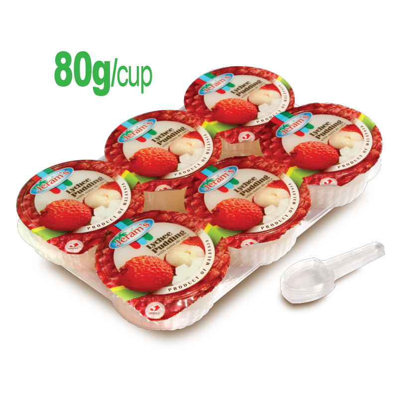 Jeram Lychee Pudding 80gx6PCS