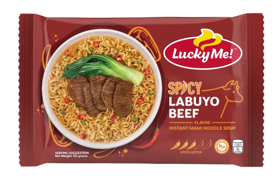 Lucky Me SPICY LABUYO BEEF Flavour Instant Noodles Pouch 55g