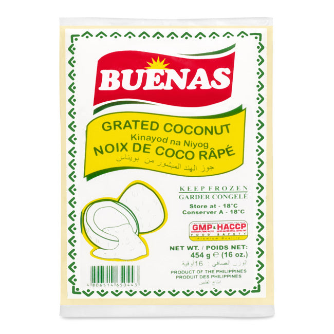 Buenas Frozen Grated Coconut 454g