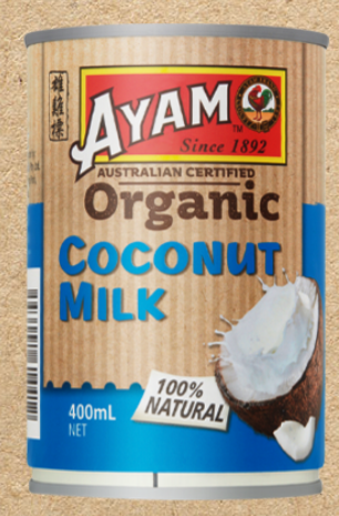 Ayam Organic Coconut Milk Light 400ML