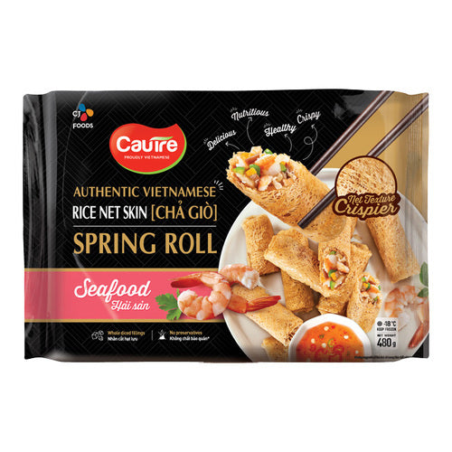 Cau Tre Frozen Rice Net Spring Rolls Seafood 480g