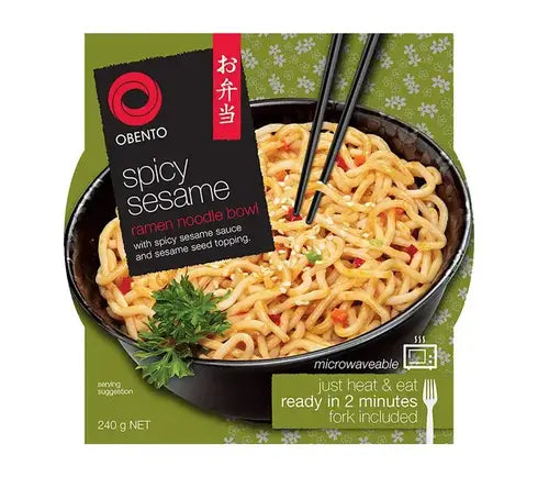 Obento Spicy Sesame Ramen Noodle Bowl 240g