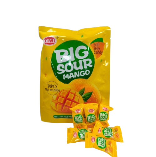 Tiwi Big Sour Mango Soft Jelly Candy 210g