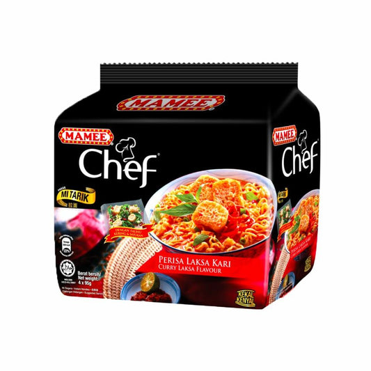 Mamee Chef Curry Laksa Noodles 4x95g