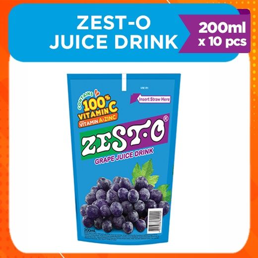 Zest-o Juice Drinks 200ml x 10PCS - GRAPE