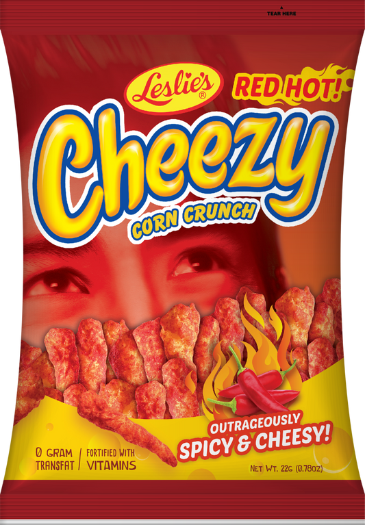 Leslie Cheezy Corn Crunch 70g | Red Hot