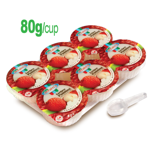 Jeram Lychee Pudding 80gx6PCS