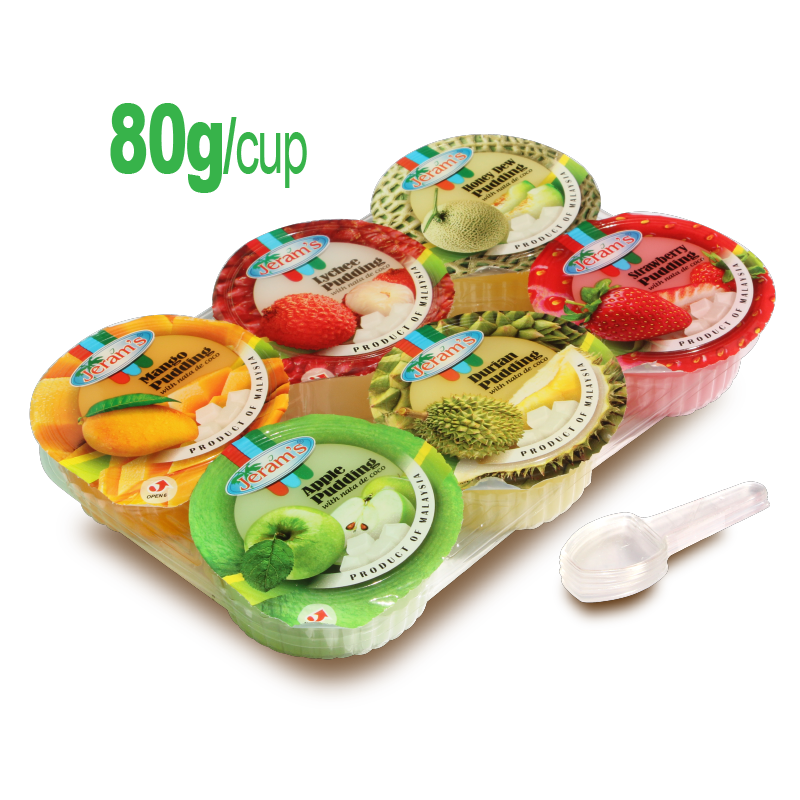 Jeram Fruity Pudding 80gx6PCS