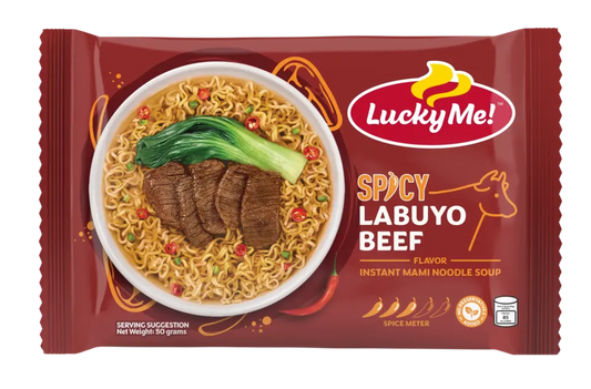 Lucky Me SPICY LABUYO BEEF Flavour Instant Noodles Pouch 55g
