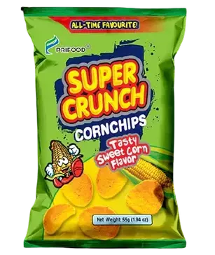 Super Crunch Corn Chips Tasty  Sweet Corn Flavor 120g