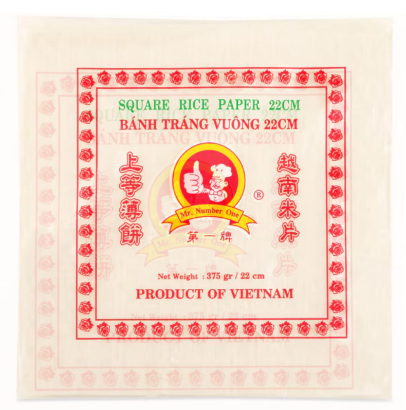 No. 1 Rice paper Square 375g - 2 Sizes