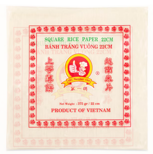 No. 1 Rice paper Square 375g - 2 Sizes