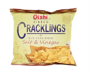 Oishi Ribbed Cracklings Salt and Vinegar | 2 Sizes