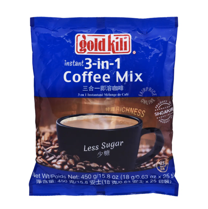 Gold Kili 3-1 Instant Coffee (less sugar) 450g