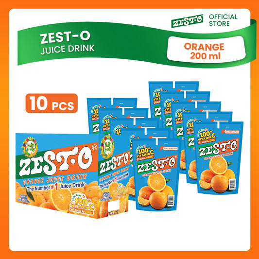 Zest-o Juice Drinks 200ml x 10PCS - ORANGE