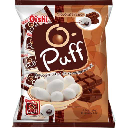 OISHI O-Puff Chocolate Cream filled Marshmallows (24 pcs x 3.5g)